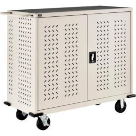 GLOBAL EQUIPMENT Mobile Storage   Charging Cart for 75 iPads   Tablets, Putty, Assembled 987878PYA